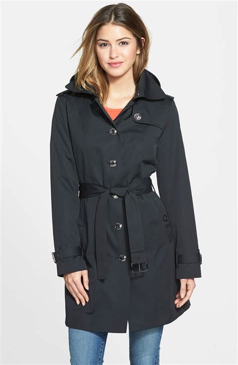 women's michael kors trench coat|Michael Kors single breasted coat.